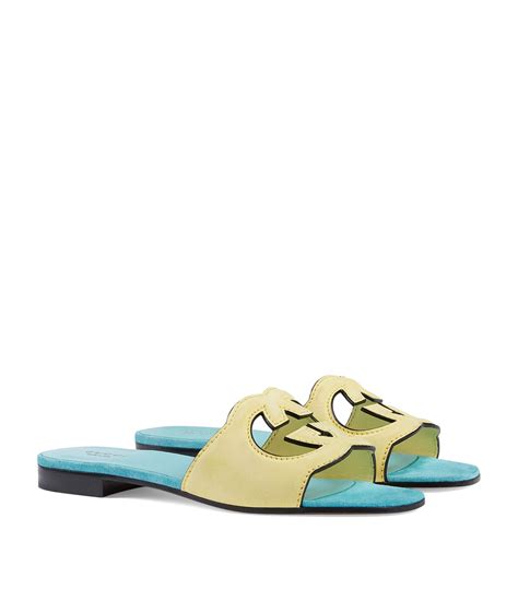 gucci yellow sandals|Gucci unisex sandals.